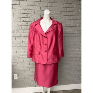 Tahari ASL LUXE Women Pink Skirt Suit Size 20W